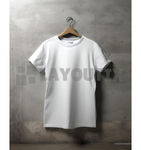 Maquette T-Shirt blanc - Fond gris