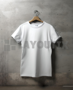 Maquette T-Shirt blanc - Fond gris