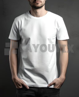 White T-Shirt Mockup - For Man