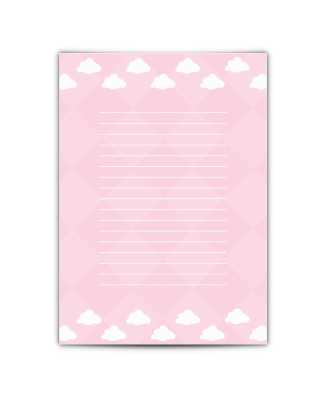 Printable Stationery PDF - Flowers