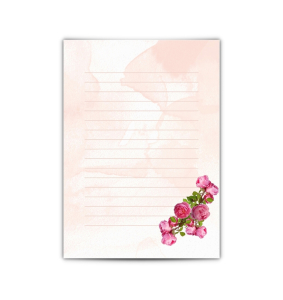 Cartoleria stampabile PDF - Rosa con rose