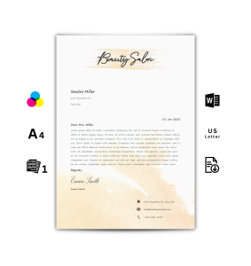 Letterhead Template Word - Apricot