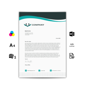 Letterhead Template Word - Blue / Green