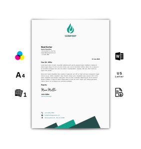 Letterhead Template Word - Dark Turquoise