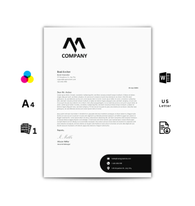 Letterhead Template Word - Black & White