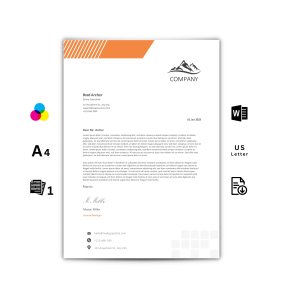 Letterhead Template Word - Orange