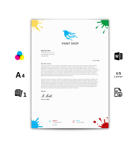 MS Word Letterhead Template - Colorful