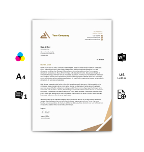 Professional Brown & Beige Craft Letterhead - Word Template