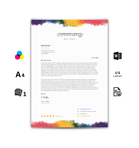 Letterhead Template Word - Colorful
