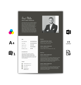 CV Template Word - Grey