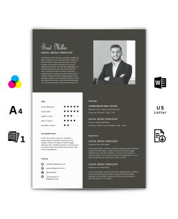 CV Template Word - Grey