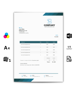 Invoice Template Word - Green